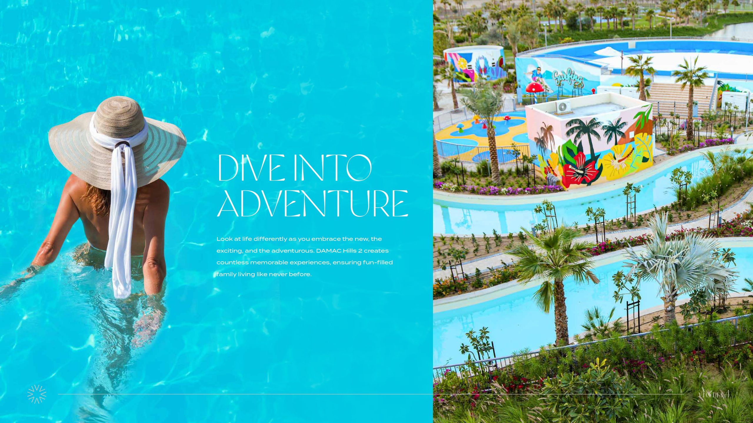 DAMAC Hills 2 Water Town waterpark with pools and splash zones